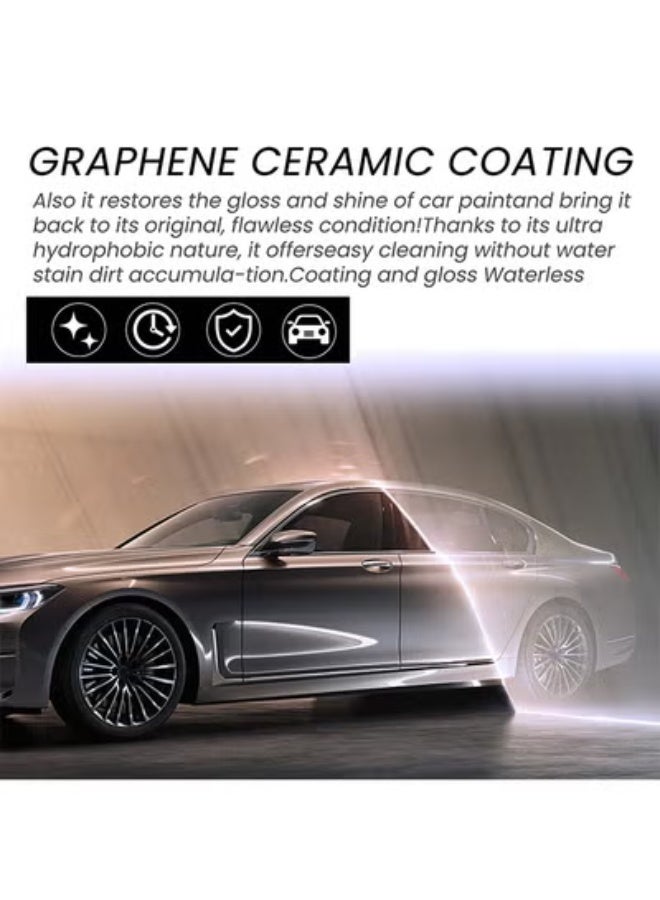 RAYHONG Graphene Ceramic Coating, New Plastics Parts Crystal Coatings Car High Gloss Protective Layer, Upgrade Crystals Coating For Cars Plastic Restorer Refurbish Agent, With Sponge*1, Towel*1, Gloves*2, Coated Cloth*2 - Image 4